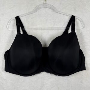 Torrid Curve Black 360 Back Smoothing Push-Up T-Shirt Bra 44DD 11576753